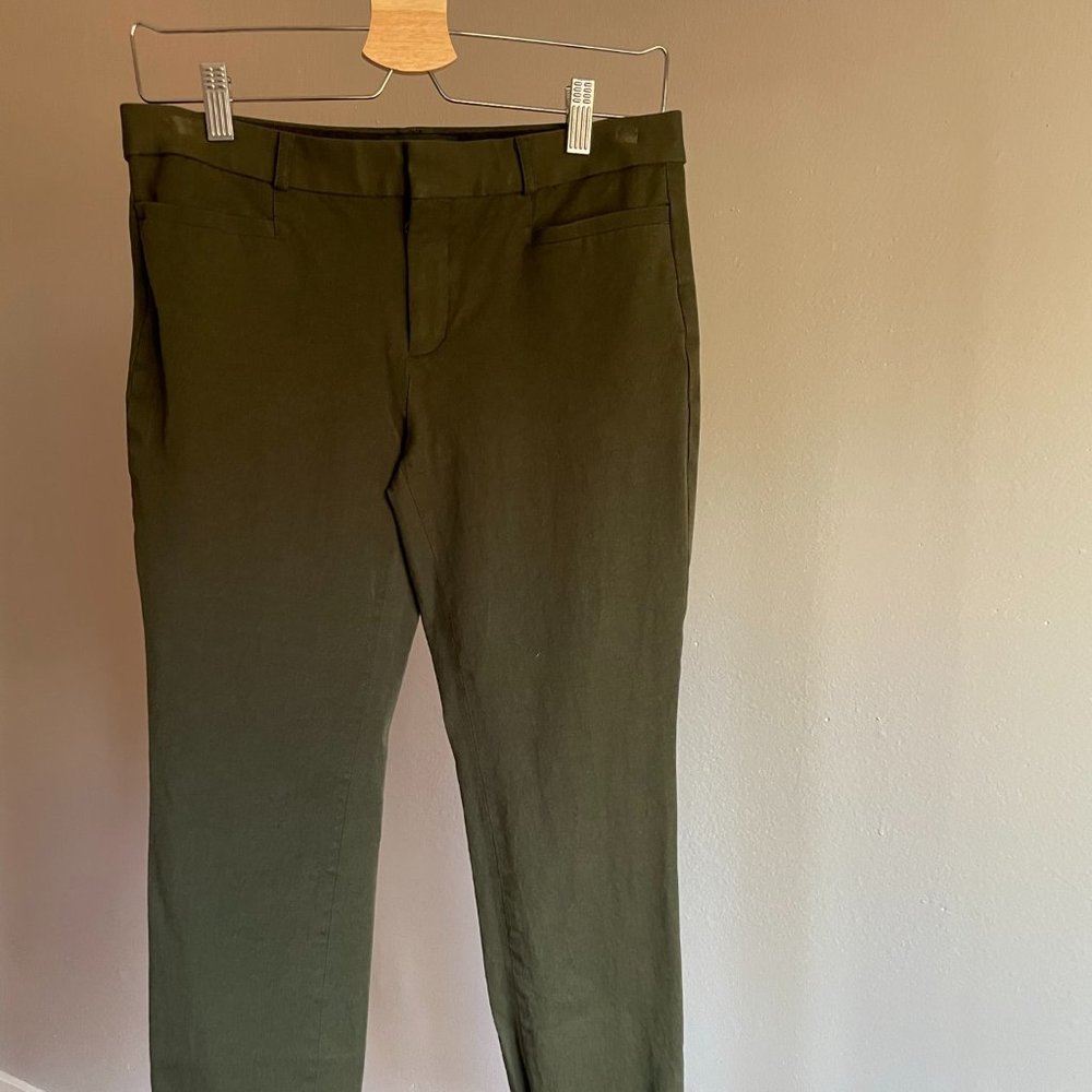Banana Republic Sloan Curvy Fit Pants, Forest Green, Size 4